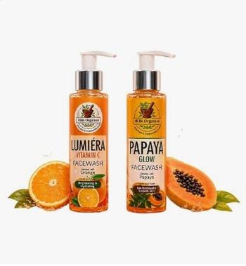 Combo Vitamin C Face Wash + Papaya Face Wash Combo | Brightening, Tan Removal & Deep Cleansing Skincare Set